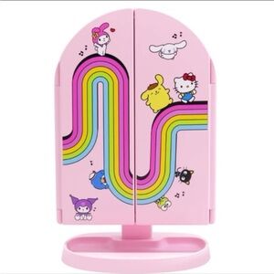 Impressions Vanity Hello Kitty Trifold Pink LED Light Up Makeup Beauty Mirror